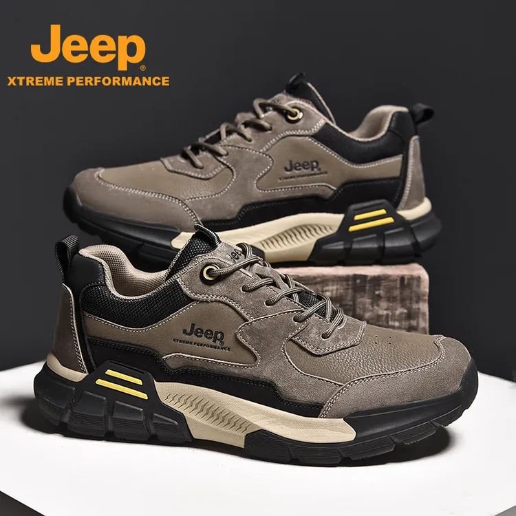 JEEP/吉普户外防滑徒步鞋男低帮耐磨登山鞋防撞减震透气休闲鞋