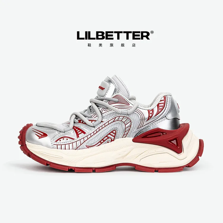 Lilbetter轨迹复古老爹鞋情侣百搭秋季跑步透气厚底运动潮鞋