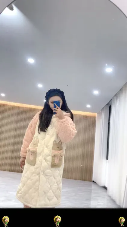 [冬季新款】三层夹棉加厚女士家居服套装