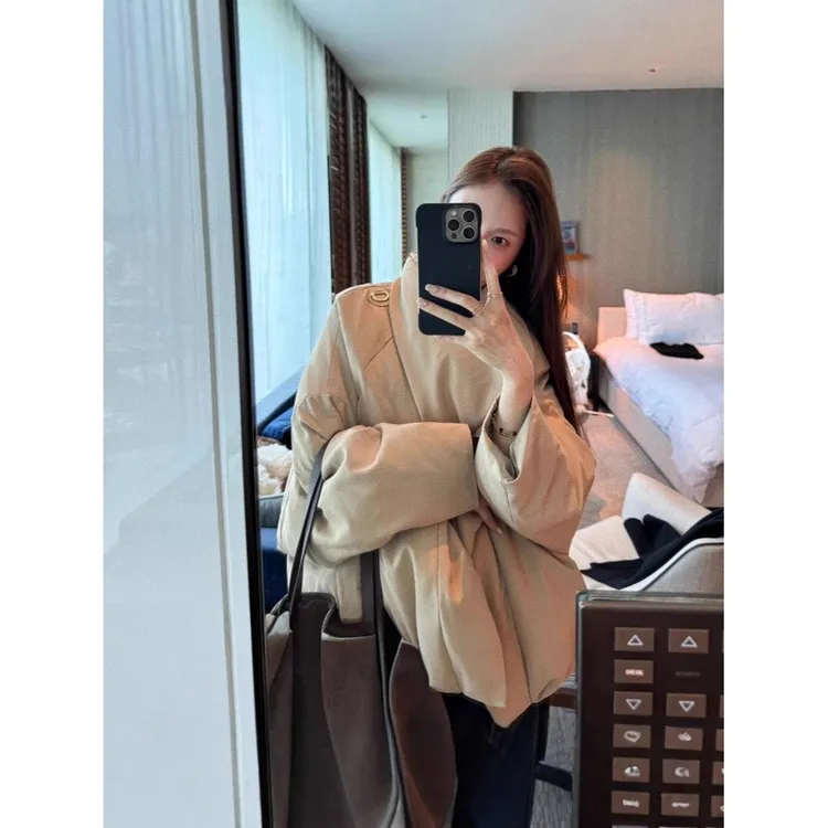 【现货当日发】2025年新款冬季韩系短款棉服女时尚洋气面包服外套潮