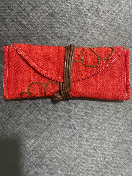 手工刺绣 格桑花 国风 棉麻布艺 夹棉防摔 眼镜袋 收纳袋 送闺蜜