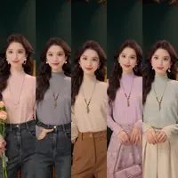 琦琦【多彩秋日】复古针织宽松长袖上衣YC1989552