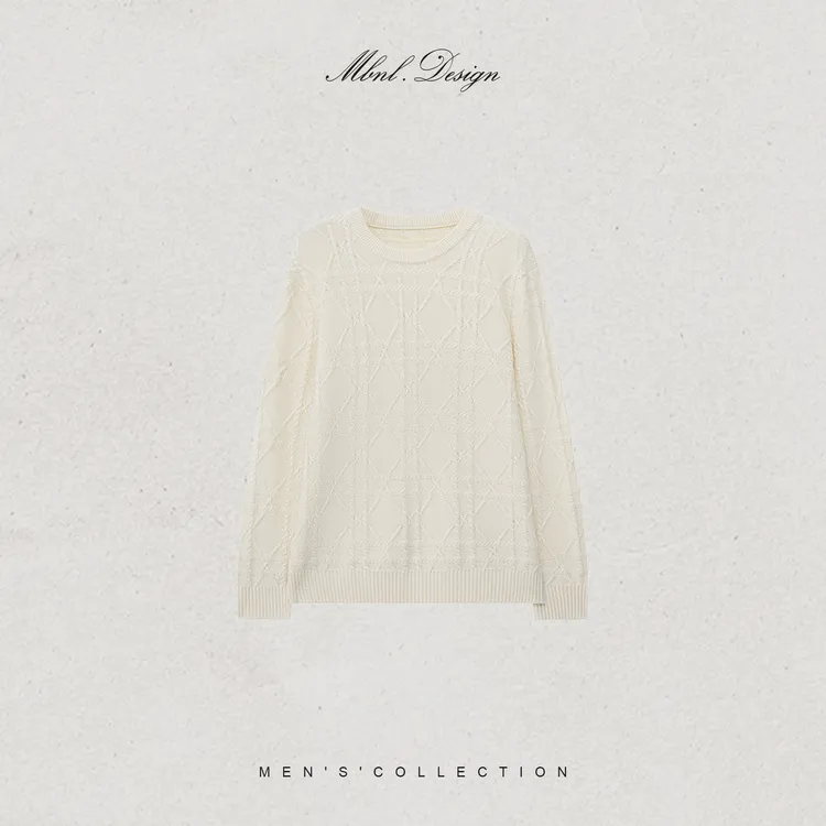 MBNL-F「H.7-pin」秦磊男装550g羊毛定纺舒适针织毛衣LL-WSY1208