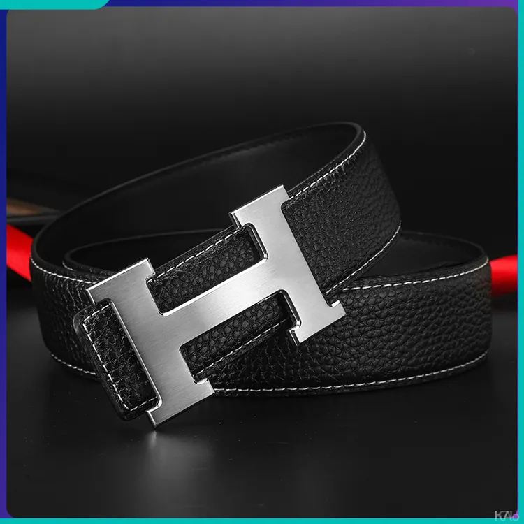 H扣男士裤腰带商务真皮皮带男款时尚百搭年轻人男士休闲牛皮腰带