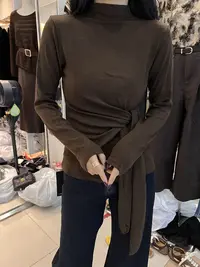 香香老板娘定制时尚侧系腰中领打底#8801