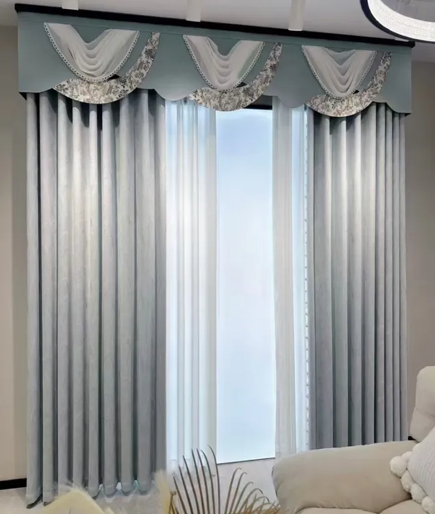 雪呢尔麦穗轻奢遮光成品窗帘卧室定制一站式服务明明就客厅高级感