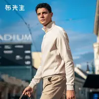 Mr.Bu布先生柔软亲肤长袖卫衣肩袖拼接设计立领男士上衣BT16879
