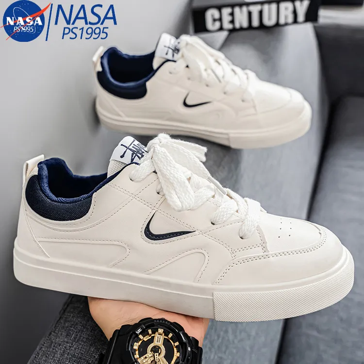 NASA联名男鞋秋季透气百搭潮牌小白板鞋网红爆款学生开车防臭男士