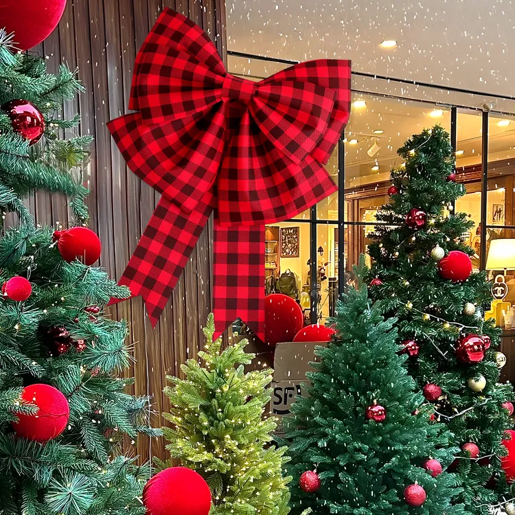 圣诞装饰超大蝴蝶结场景布置超市网红橱窗商场装扮
