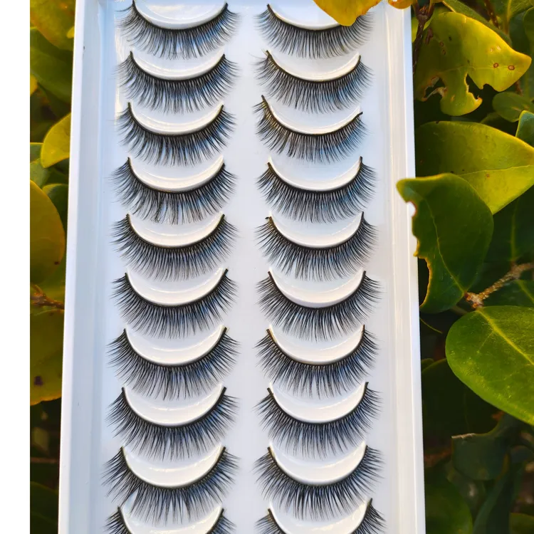 假睫毛十对装免胶自粘胶条素颜裸妆自然裸妆逼真可重复使用初学者