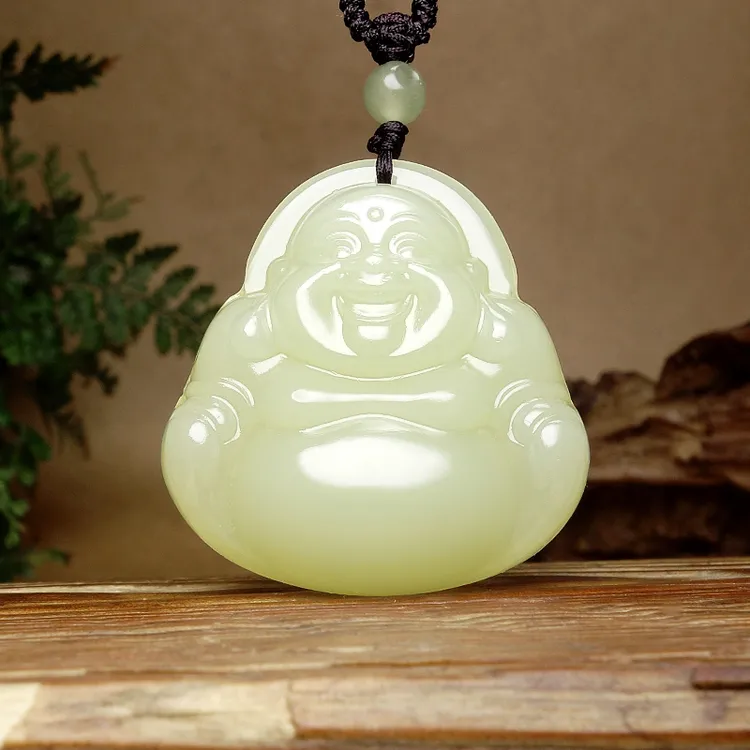 天然晴水天然大肚笑面弥勒佛佛公吊坠