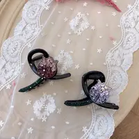 W921韩系设计精致简约轻奢气质郁金香花花抓夹