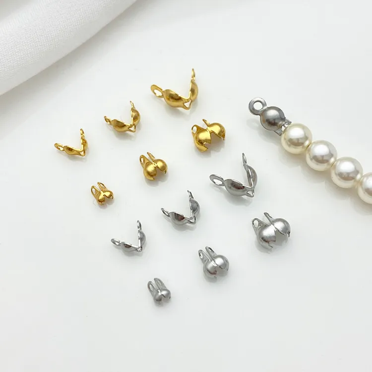 钛钢不褪色不锈钢双耳包扣侧包扣收尾扣手工diy手链饰品材料配件