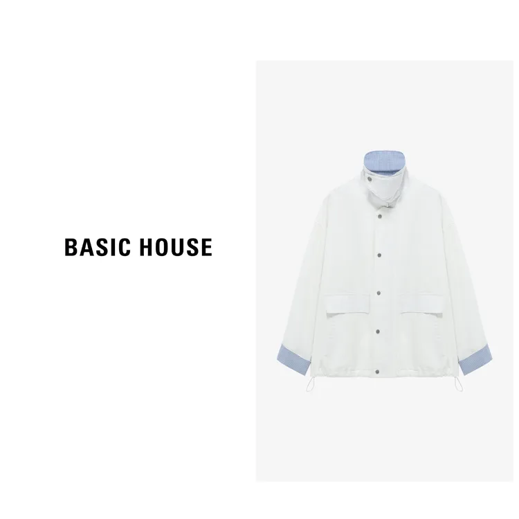 Basic House/百家好秋冬时尚百搭酷飒风女装休闲外套B0625H5B672