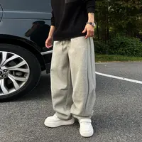 XDZZ二狗25ss秋季韩式慵懒松弛感立体剪裁宽松直筒休闲卫裤F1668