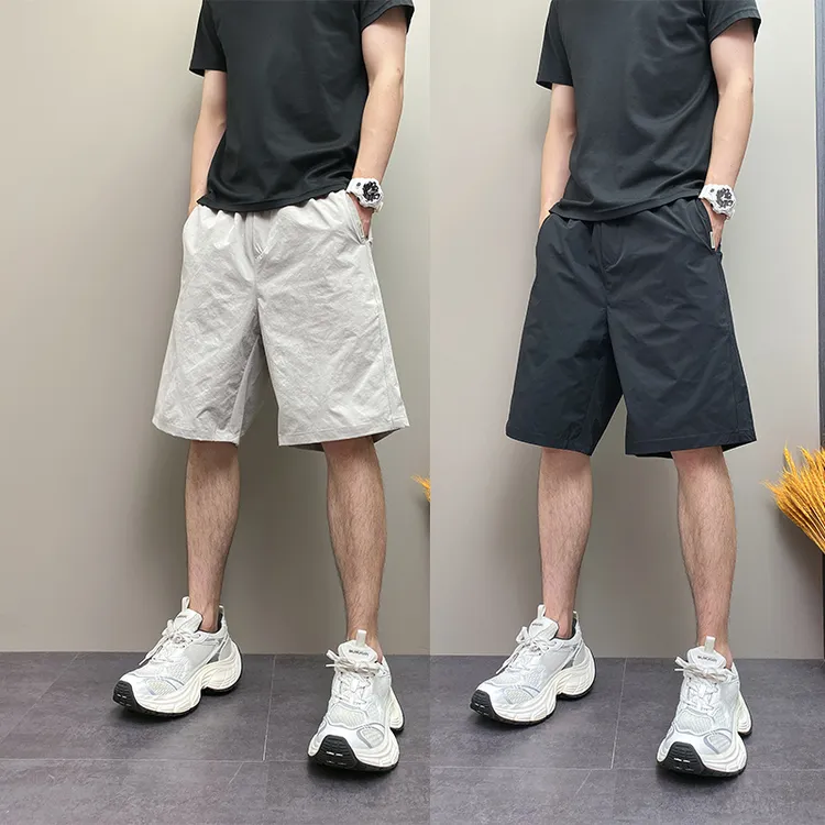 2025夏季薄款潮流韩版痞帅机能工装裤青年男士休闲四分短裤子男式