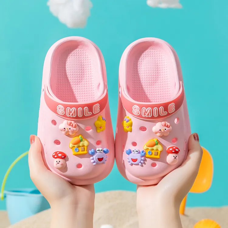 EVA可爱厚底女童洞洞鞋儿童外穿拖鞋夏季防滑男童拖鞋宝宝洞洞鞋