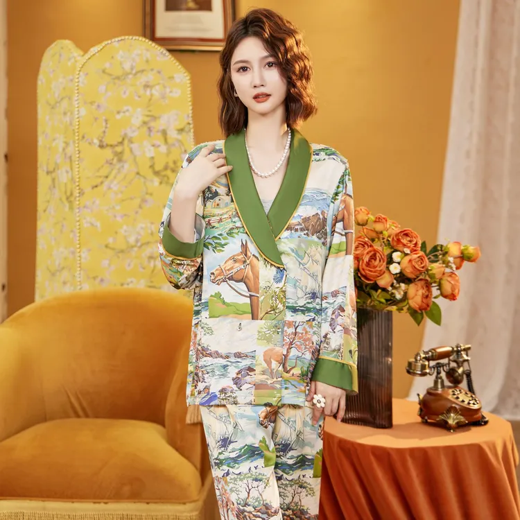 达芬奇密码2026年马踏山河四季高级睡衣女家居服套装时尚轻奢