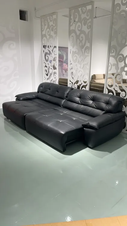 家用尺寸3.1米功能沙发床头层牛皮意式异形极简云朵皮沙发客厅