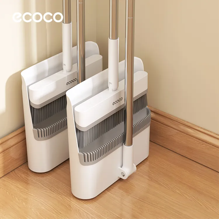 ecoco扫把簸箕套装家用不粘扫地撮笤帚组合垃圾铲可折叠魔术扫把