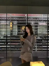 梦梦 MENGMENG｛秋季新款慵懒宽松休闲显瘦针织镂空长袖毛衣}