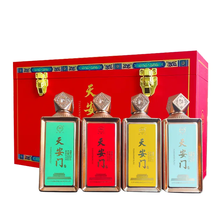 天安门春夏秋冬53度酱香型白酒500ml*4 礼盒套装高端白酒500ml*4