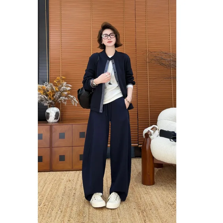 YYOUHAN 2025新款【遂愿】拼接衬衫扣慵懒风小开衫外套 2508C4685
