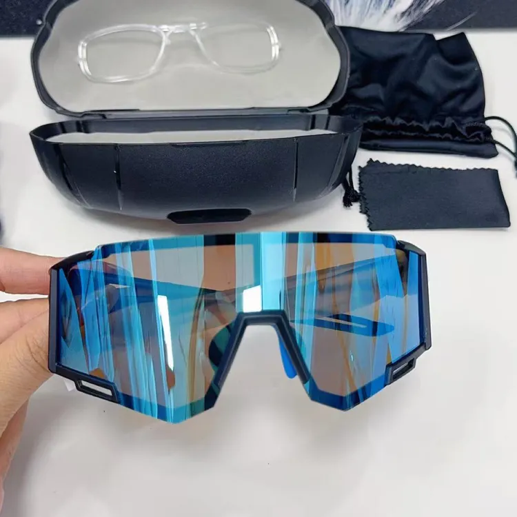 骑行镜 可配镜 带套盒 镜布