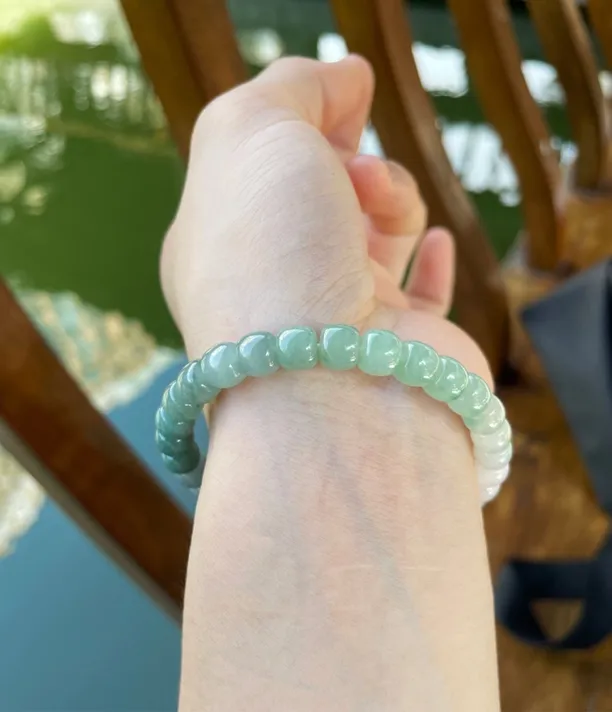 天然A货缅甸翡翠渐变半山水直切手串时尚百搭完美归圆多样性发货