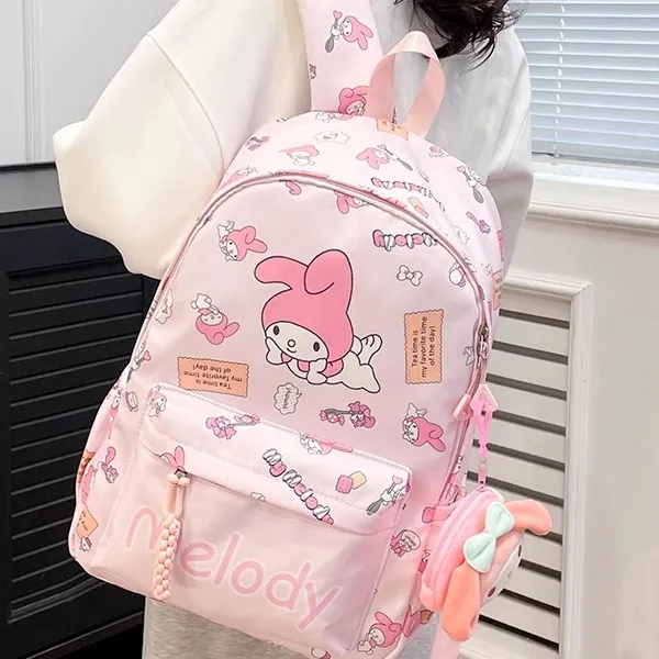 库洛米童包美乐蒂书包女初中小学生双肩包可爱轻便旅游大容量背包