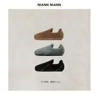 NiannNiann 冬款新品鞋履保暖定制羊羔毛一脚蹬毛毛鞋15079