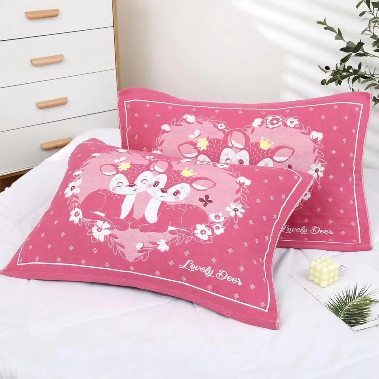 纱布棉枕巾加厚加大成人家用耐脏枕头巾学生用舒适透气枕巾批发