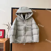 喜樂  2025【新国标90白鸭绒】三防高蓬连帽短款纯色简约羽绒服外套