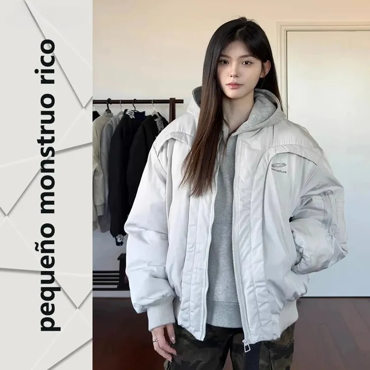 美式飞行员夹克棉服男款冬季高级感加厚棉衣外套cleanfit短款棉衣