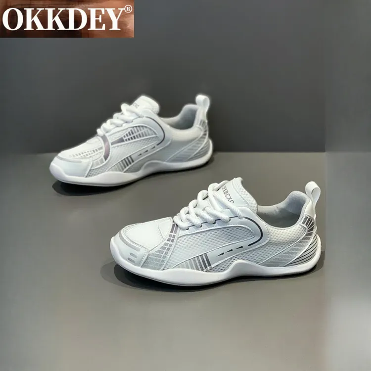okkdeyokkdey男鞋秋季透气网面休闲鞋软底阿甘鞋轻便百搭小白鞋德