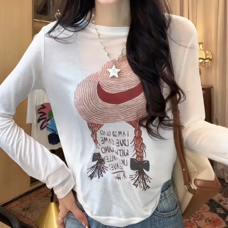 【童趣小帽】复古减龄休闲显瘦撞色软糯上衣LK2503712