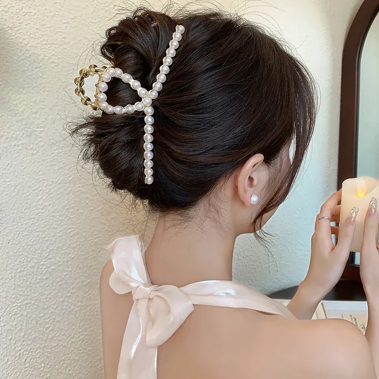 蝴蝶结后脑勺优雅防滑抓夹材质风格固定气质亚克力日韩温婉发饰