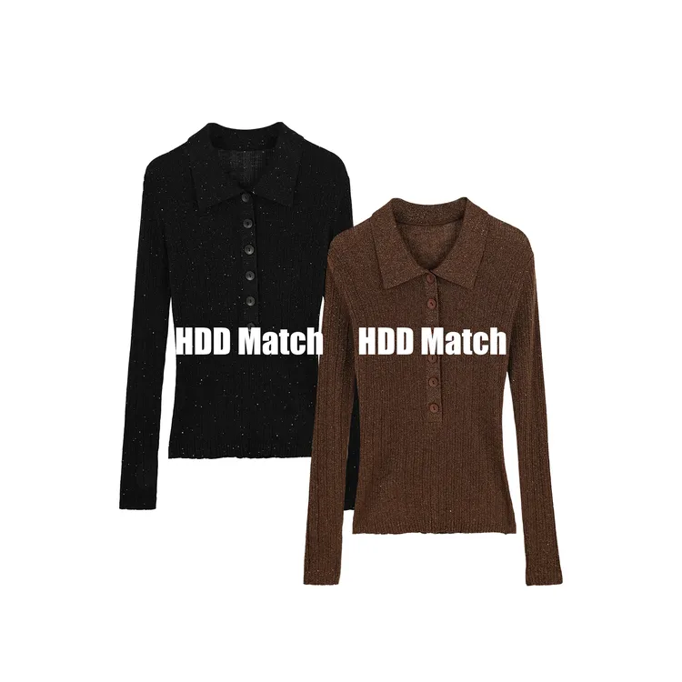 HDD- "繁星闪闪" 羊毛 秋冬女款亮闪定制修身打底上衣 Y9648