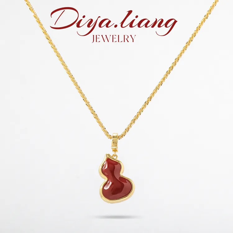 坠链均925银 梁雅帝新品【赤霞仙子鸿运葫芦】AB双面设计款纯银项链