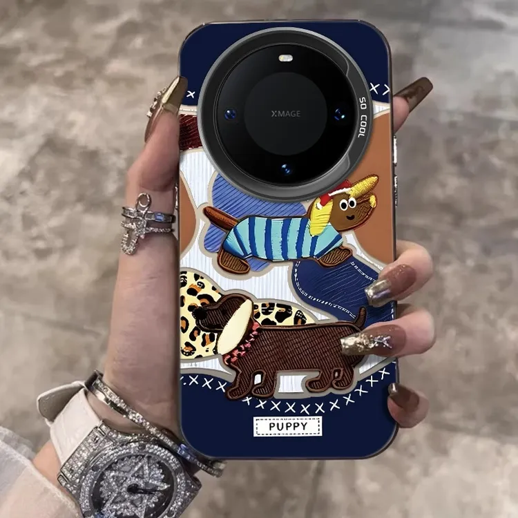 牛仔腊肠狗适用华为mate70Pro手机壳高级mate60创意50/40磨砂保护