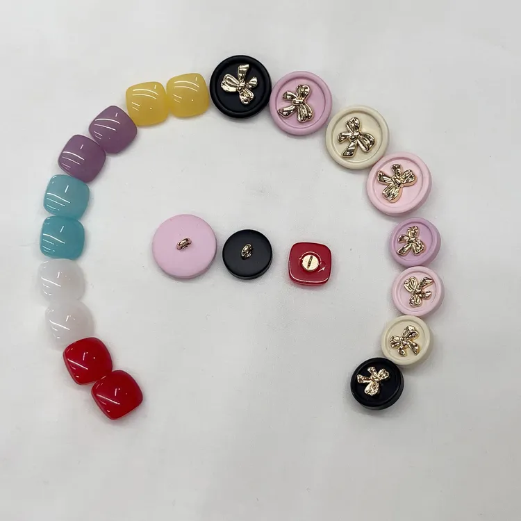 高端树脂小香风西装外套开衫毛衣马甲钮扣