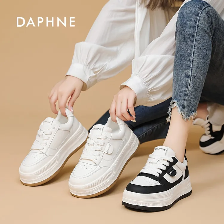 达芙妮小白鞋女2025新款春季舒适软底透气运动鞋百搭休闲板鞋A