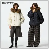 *貉子毛可拆卸毛领90白鸭绒连帽羽绒服SSRRNH202