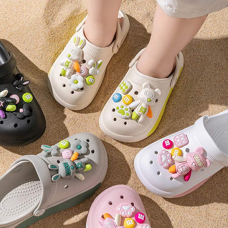 儿童拖鞋男女童洞洞鞋夏季居家洗澡防滑亲子中大童外穿沙滩洞洞鞋
