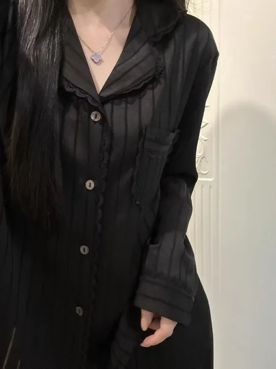 2025新款超火冰丝睡衣女春秋季高级感长袖长裤蕾丝甜美家居服套装