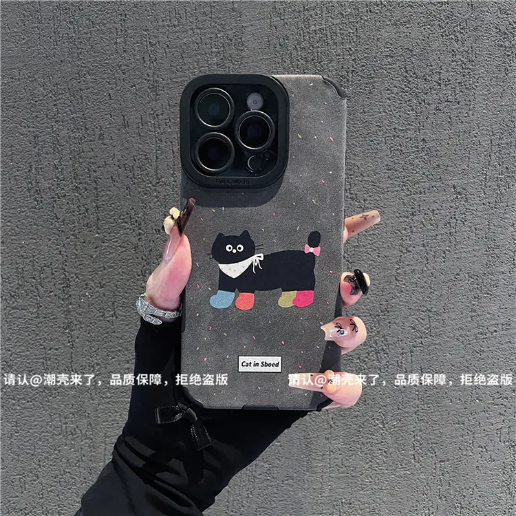 精孔磨砂全包贴皮适用苹果17iPhone/华为荣耀/OPPOVIVO小米手机壳