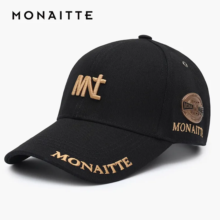 【高档刺绣字母时尚棒球帽】蒙奈特帽子男秋冬户外运动遮阳鸭舌帽女