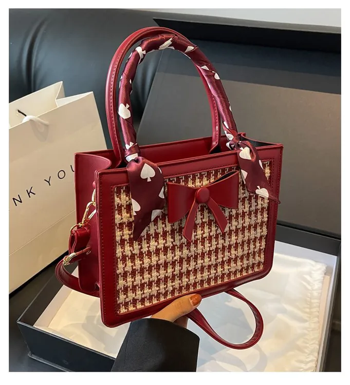 结婚包包高级感新娘包2025新款红色婚包百搭轻奢单肩手提斜挎包