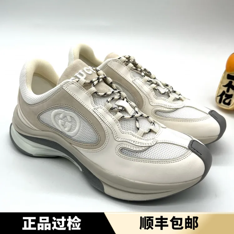 未使用 GUCCI/古驰 米白色RUN 网面舒适百搭 休闲款运动鞋 多尺码