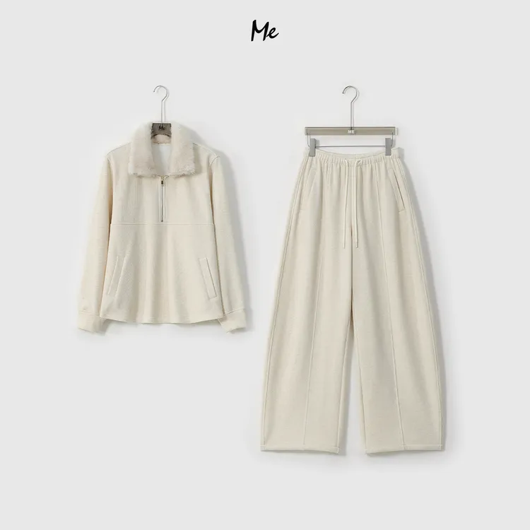 ME【暖阳阳套装（加绒）】初剪澳毛混纺糯叽叽保暖休闲套装MESA5759